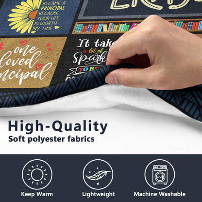 Principal Appreciation Gifts, Principal Week Gifts for Women, Best Appreciation Gifts for School Principals, Gifts for Principal Female, School Principal Birthday Present for Woman Blanket 60" X 50"