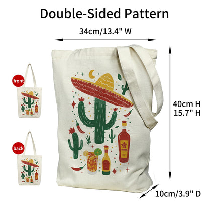 itgowisa Canvas Tote Bag for Women, Aesthetic Tote Bag with Zipper Pocket for Grocery Travel Work Gift, Canvas Shopping Bag