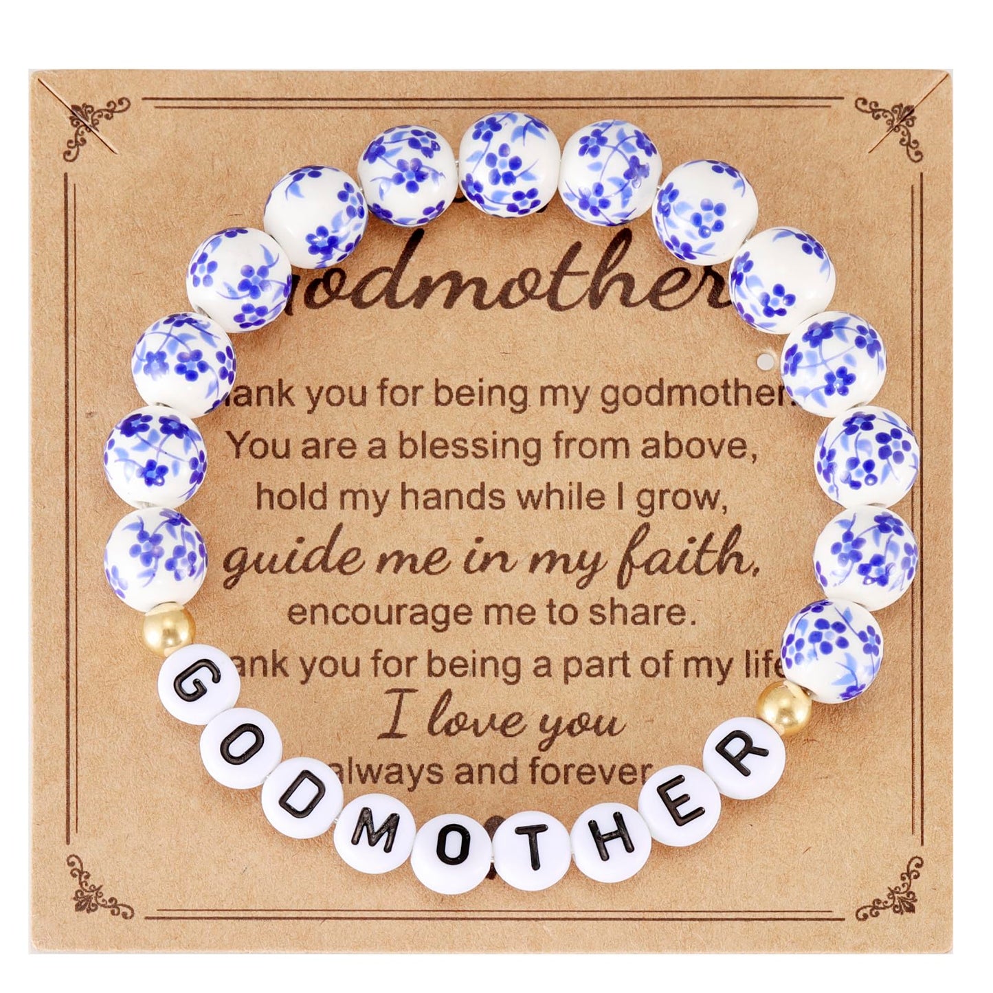 HUTIMY Godmother Bracelet Gifts for Women from Godchild Godson Goddaughter Godmom Godmother Bracelets