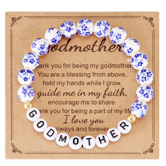 HUTIMY Godmother Bracelet Gifts for Women from Godchild Godson Goddaughter Godmom Godmother Bracelets