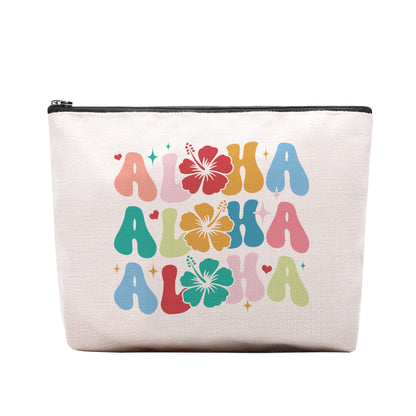 Hawaii Makeup Bag, Hawaii Gifts For Women Men, Sea Island Makeup Pouch, Travel Toiletry Bag With Zipper, Birthday Graduation Christmas Gifts For Women Mom Sister Best Friend Bestie Her