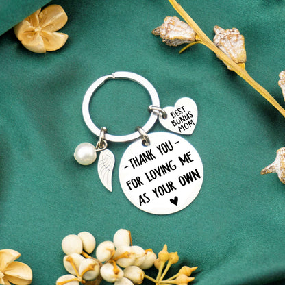 Unique Birthday Mothers Day Gifts for Bonus Mom Mother In Law Wedding Engagement Mother's Day Keychain