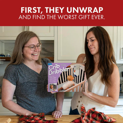 Prank-O Crib Dribbler Prank Gift Box – Funny Empty Gag Gift Packaging for Baby Showers, White Elephant & Christmas, Hilarious Joke Gift Box to Hide Real Presents for Friends & Coworkers