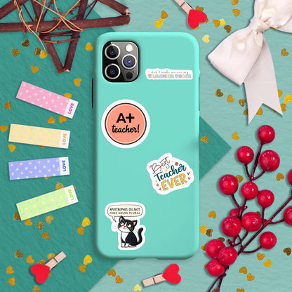 100Pcs Funny Teacher Stickers for Laptop, Water Bottles and Planner - Funny Teacher Gifts Appreciation - Gift for Women & Men