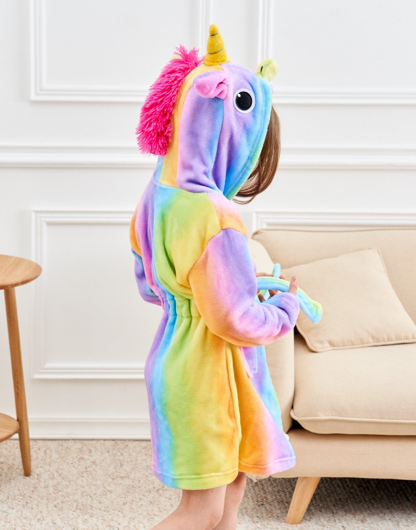 Doctor Unicorn Soft Unicorn Hooded Bathrobe Sleepwear - Unicorn Gifts for Girls