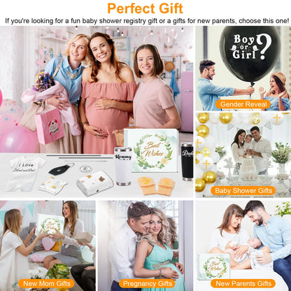 14PCS New Mom Gifts for Women, Gender Reveal Gifts, Pregnancy Gifts for New Parents Expecting Mom, Baby Shower Gifts for Mom to Be, Pregnancy Gifts with 20 OZ Mom and Dad Tumbler for First Time Moms