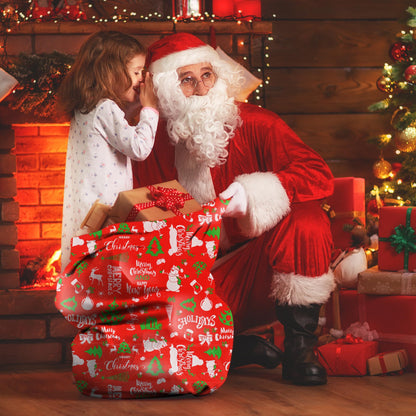 YIGOYIHU 3PCS Extra Large Christmas Gift Bags - 56’’ x 36’’ Jumbo Christmas Gift Bags - Giant Gift Bag for Huge Gifts with Tag & Tie - Heavy Duty Plastic Big Xmas Sack for Holiday Huge Present