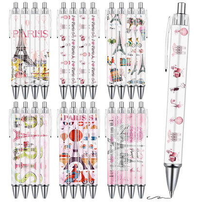 Wxiben Paris Ballpoint Pens Set - 24PCS City Travel Souvenirs Gifts French Paris Pen Eiffel Tower Smooth Writing Ballpoint Bulk for Women Girls Teacher Traveler Office School Supplies Party Gift