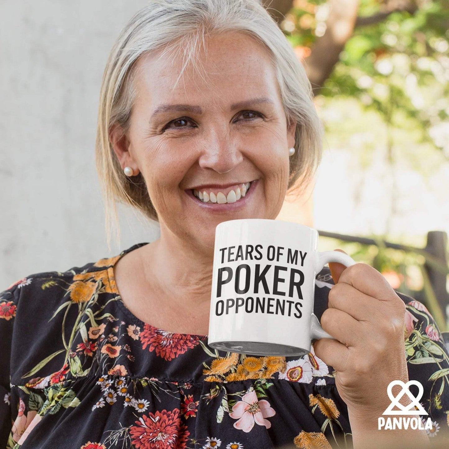 Panvola Tears of My Poker Opponents Funny Gift for Poker Lovers Players Coworker Friends Dad Mom Husband Wife Sister Brother Card Games Ceramic Coffee Mug (White, 11 oz)