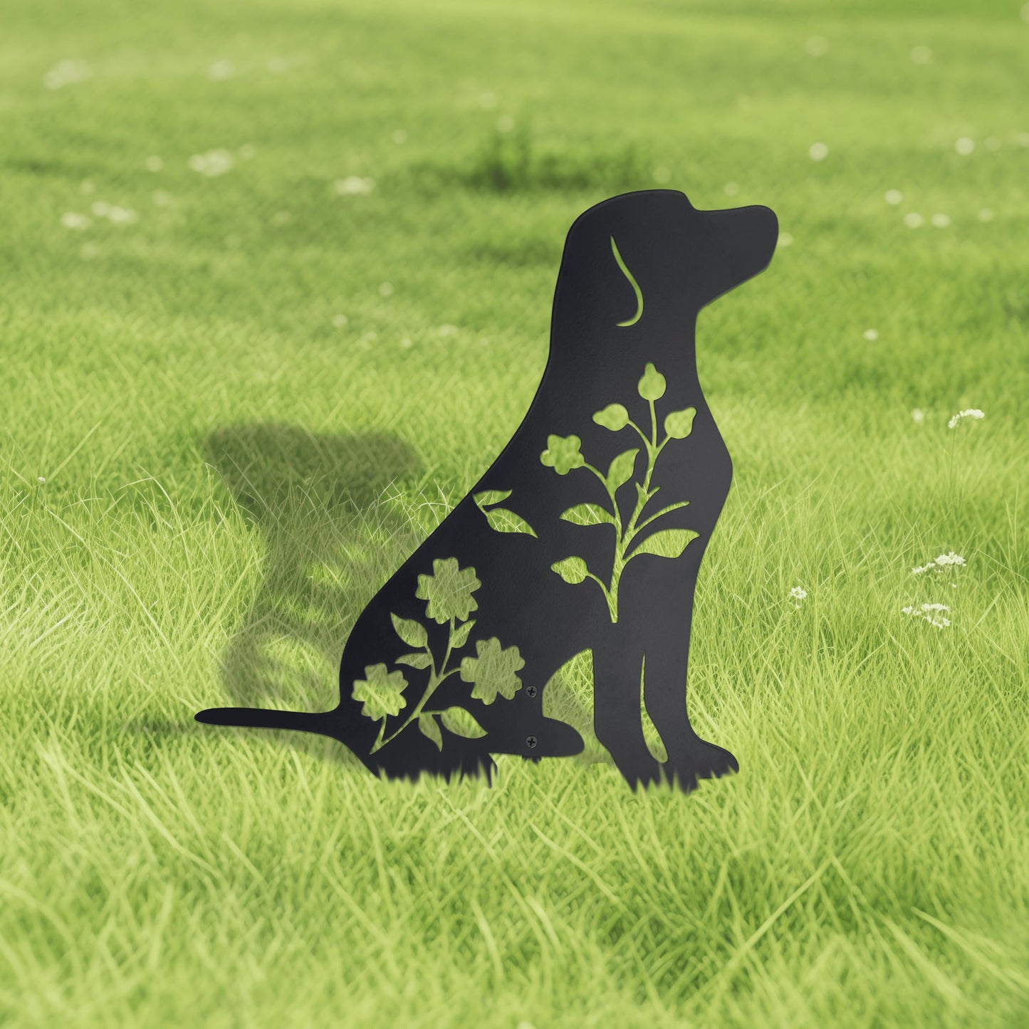 Labrador Retriever Garden Stake - Durable Outdoor Dog Statue for Lawn Décor
