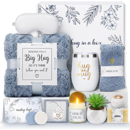 Sympathy Gift Baskets Sympathy Gifts for Loss of Loved One Hug in a Box for Women Mothers Day Gifts Basket Condolence Basket Miscarriage Care Package for Women Thinking of You Gift