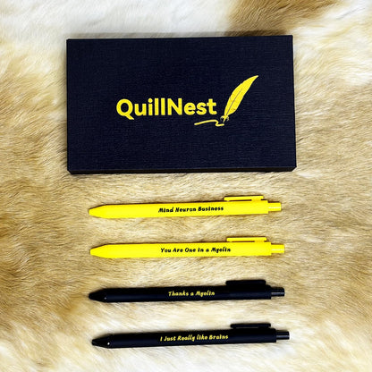 Brain Neuroscience Graduation Gifts Ballpoint Pen Set of 4 Neurology Doctor Nurse Gift for Christmas Retirement Present for Women Men Neurologist Thank You Present for Neurosurgeon Medical Pens