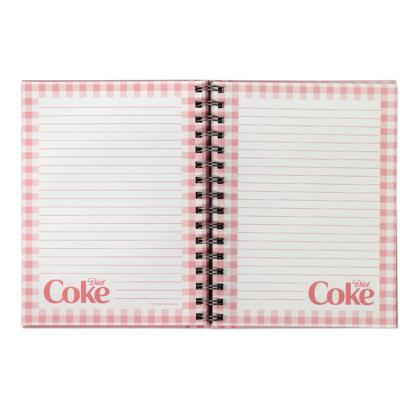 CrownJewlz Coca-Cola Diet Coke Spiral Journal with Folding Pocket Notepad, Bows and Glitter Can Pattern, Pink and Shiny Red Can, Cute Aesthetic for Travel, School, Office, and Daily Writing