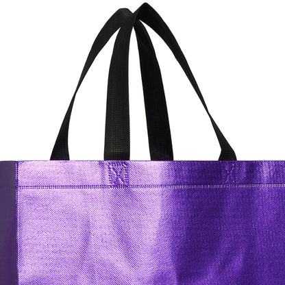 Tosnail 20 Packs Large Reusable Gift Bags with Handles, Party Favor Bag, Goodie Shopping Tote, Present Wrap for Weddings, Birthdays, Party, Event - Purple