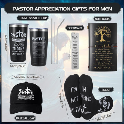 10 Pcs Pastor Appreciation Gifts for Men, Christian Pastor Gifts for Dad Husband Grandpa Male Friends Coworker Birthday Christmas