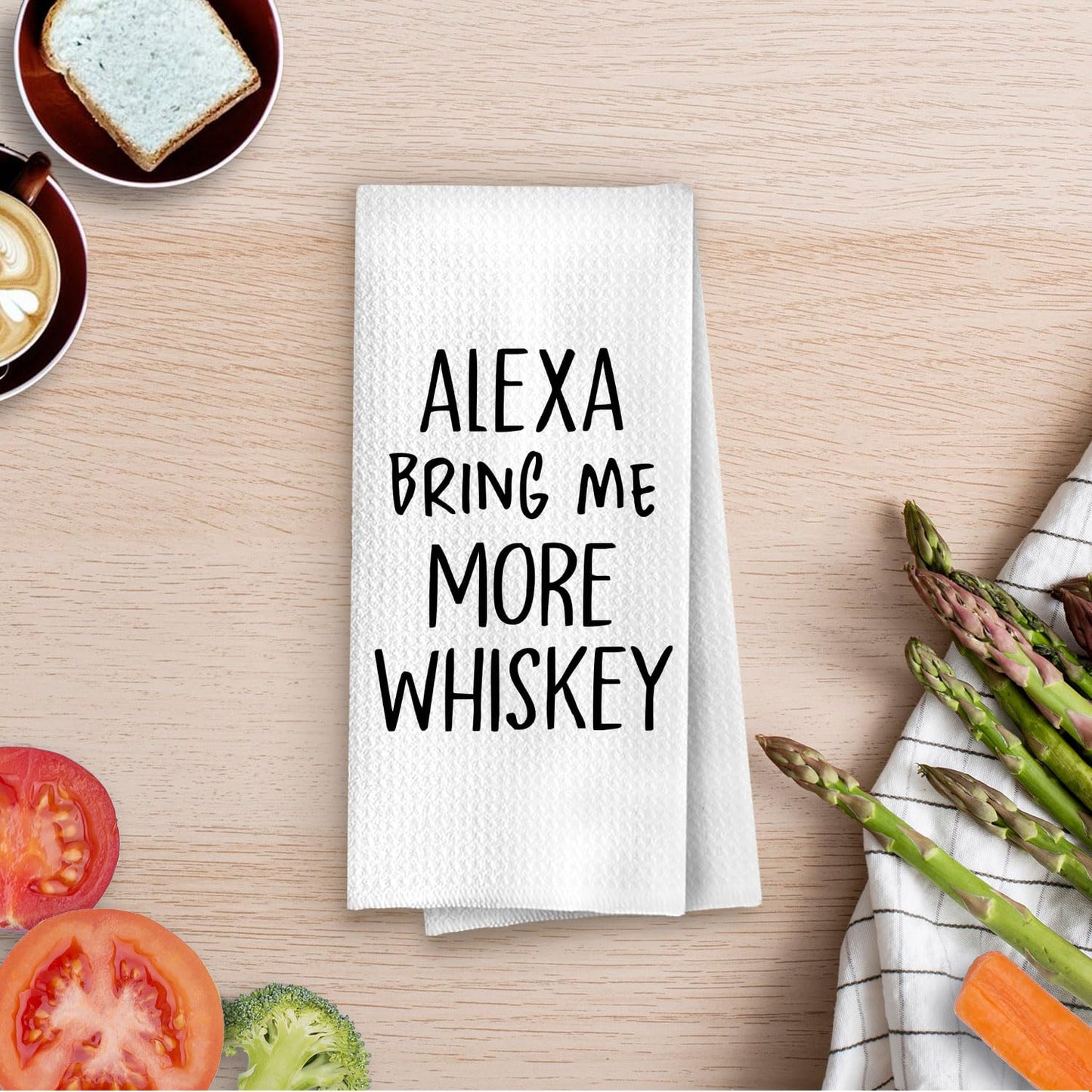 Whiskey Gifts Kitchen Towels - Funny Bartender Gifts Waffle Decorative Dish Towels, Whiskey Gift Hand Towel, Alcohol Gift Tea Towel for Bar Cart Decor, 16×24 Inches