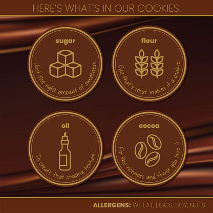 Barnetts Fathers Day 6 Chocolate Cookies Gift Basket, Gourmet Chocolate Covered Candy Gifts for Food Delivery Baskets, Him and Her Treats Ideas for Father, Dad, Granfather, Husband, Brother, Son, Grandson