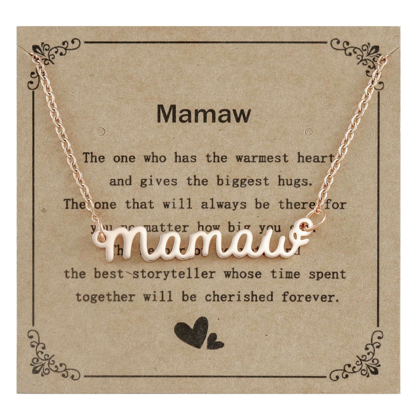 Mamaw Gifts Necklace from Grandkids for Birthday Women Best Mothers Day Jewelry Mamaw Necklace
