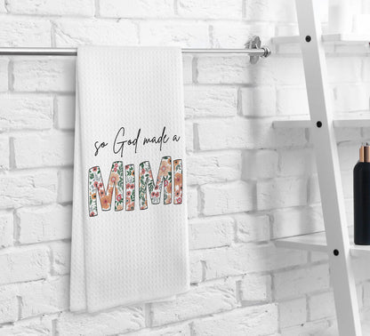 Mimi Kitchen Towels Dishcloths, Mimi Gifts for Grandma from Grandkids, Grandma Gifts, Make a Mimis Drying Cloth Hand Towels Tea Towels for Bathroom Kitchen, 16×24 Inches