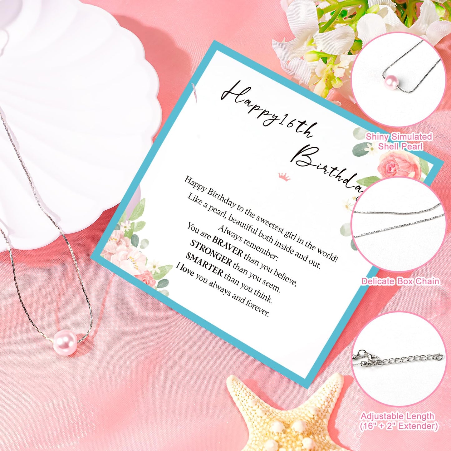 Frerdui 16 Year Old Girl Gifts – 16th Birthday Gift Set for Teen Girl, Cute Present Ideas for 16 Year Old Daughter Granddaughter Niece, Trendy 16th Birthday Decorations, Jewelry, Cup & Accessories