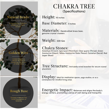 YATSKIA Green Aventurine Crystal Tree, Gemstone Tree of Life, Crystals and Healing Stones, Crystal Gifts for Mom, Crystals Shelf Decor, Living Room Decor, Unique Gifts for Women (Size - 10 Inch)