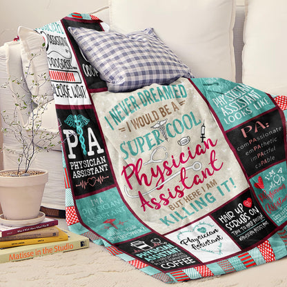 Physician Assistant Gifts Blanket 60"X 50", Physician AssistantGifts for Women, Birthday Gifts for a Physician Assistant, PA Student/School Presents