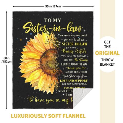 puekrtoa Sister in Law Birthday Gifts, Gift for Sister in Law for Women, Best Sisters-in-Law Wedding Gift Ideas, Sisters in Law Throw Blanket 60"X50"