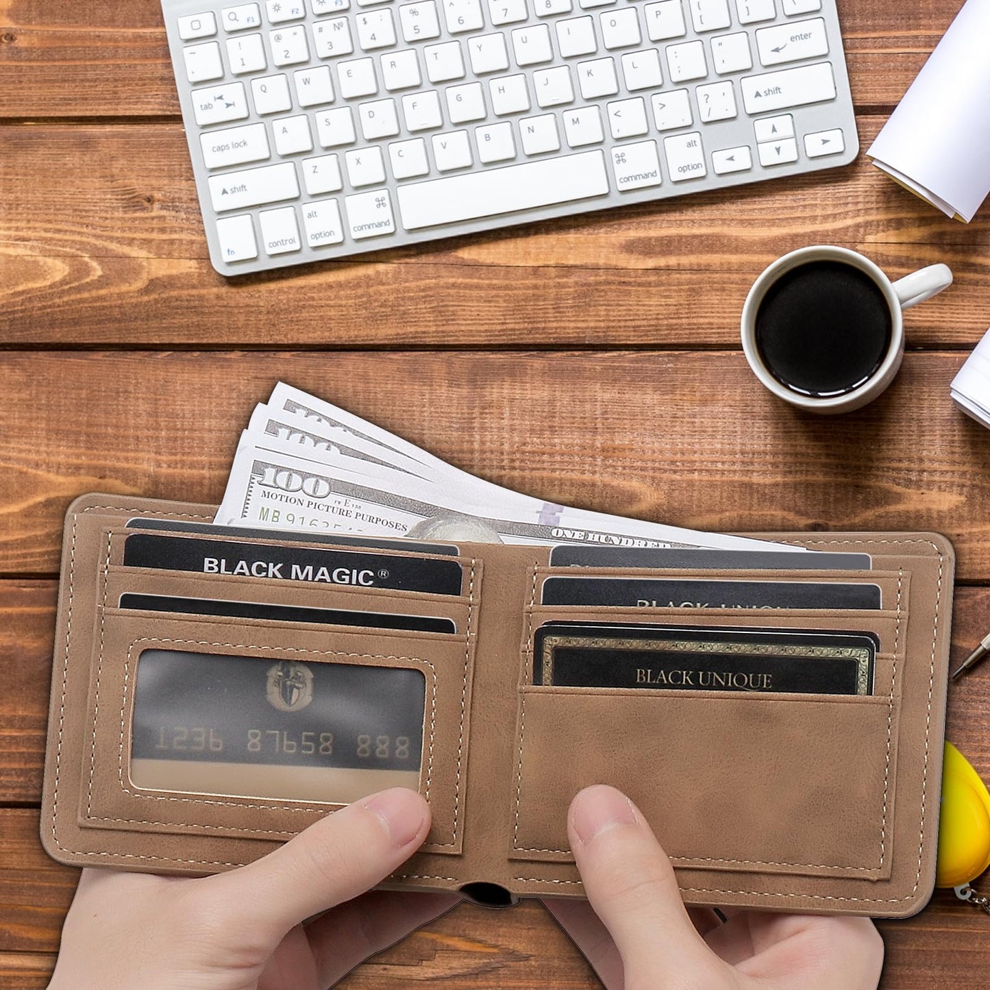 THTCSQ Pastor Gifts,Leather Wallet for Men,Engraved Personalized Leather Wallet,Appreciation Gifts Unique Gifts for Men, Birthday Gifts (Pastor)