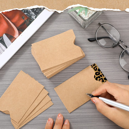 Teling 500 Pack Gift Card Sleeve 2.4 x 3.5 Inches Credit Hotel Key Debit ID Cards Holder Envelopes for Office Business Protector