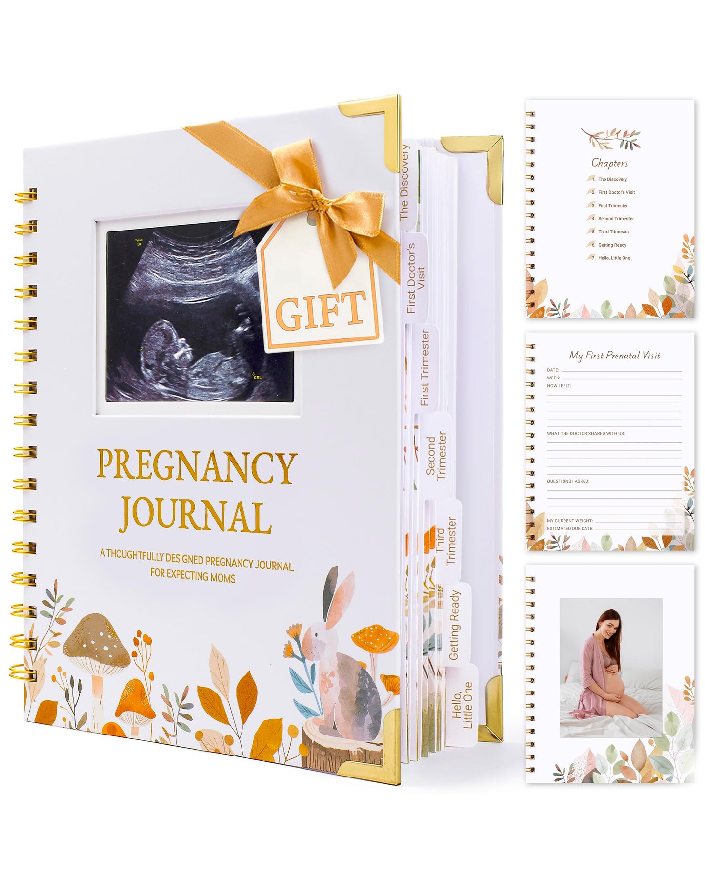 Pregnancy Journal – 82 Page Hardcover Memory Book for Expecting Moms | Beautiful & Thoughtful Mom to Be Gift, Pregnancy Book for First Time Moms, Ultrasound Baby Picture Pocket