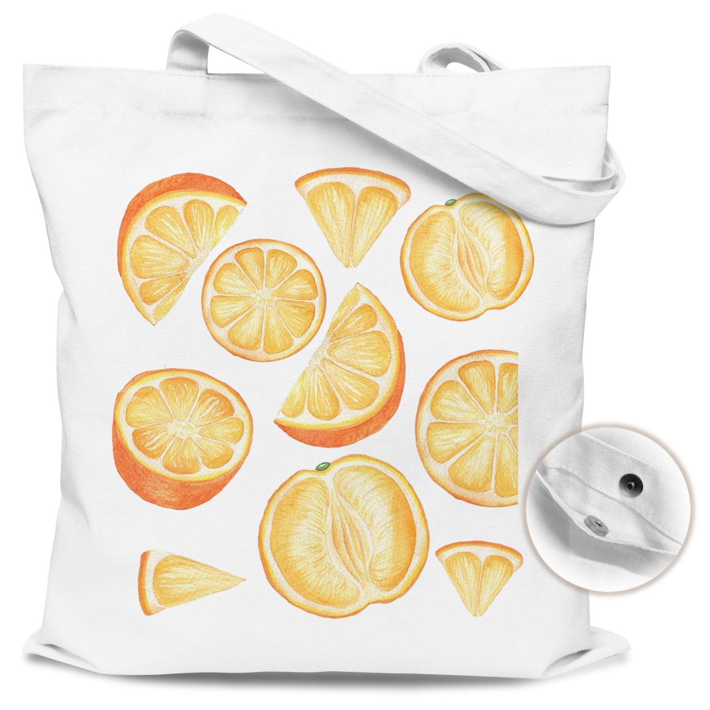 Fruit Tote Bag with Magnetic Buckle-Fruit Themed Seasonal Gifts for Birthday, Mother's Day, Christmas.