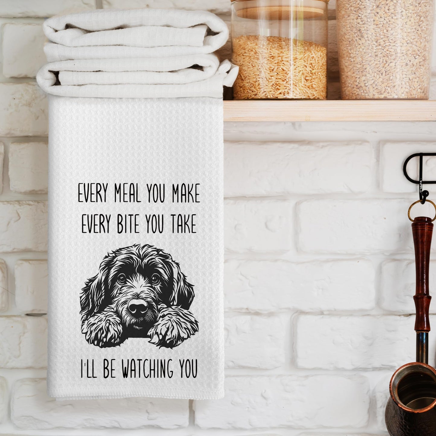 Portuguese Water Kitchen Towels, Dog Gifts for Women, Portuguese Water Gifts, Dog Grandma Gift Tea Towels Kitchen Hand Towels 16x24 Inch for Bathroom Decor
