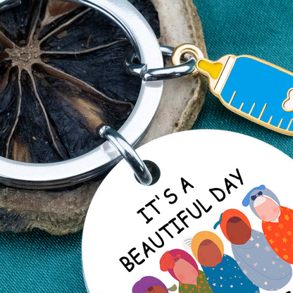 Labor And Delivery Gifts Midwife Gifts l&d Nurse Keychain ob nurse gifts It's A Beautiful Day In The Laborhood Appreciation Gift For Nurses Week Labor Day