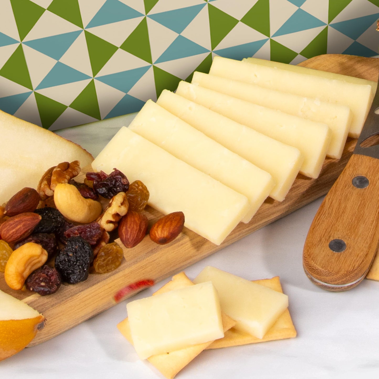 A Gift Inside Classic Fresh Fruit Basket Gift with Crackers, Cheese and Nuts for Holiday, Thank You, Birthday, Get Well, Anniversary, Corporate