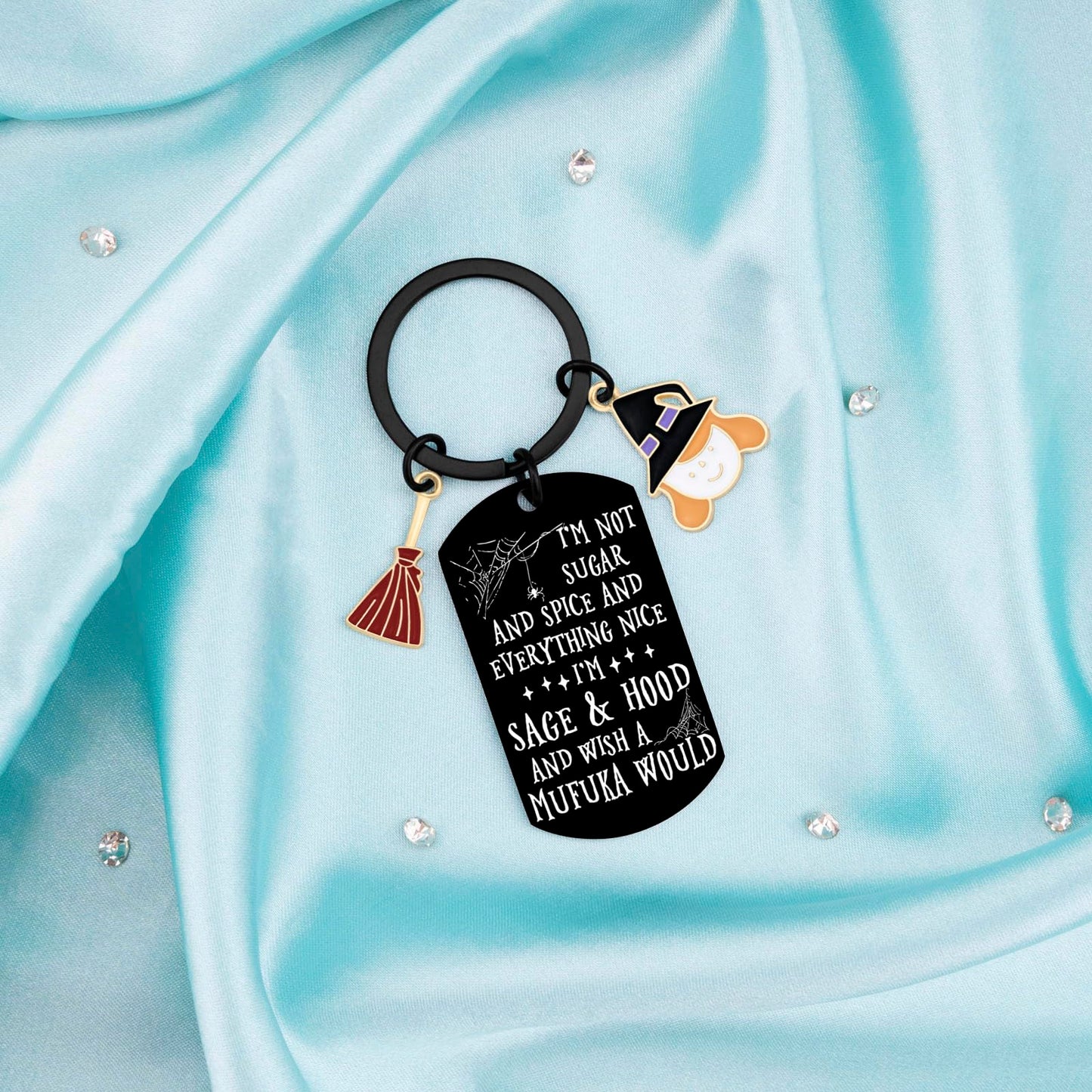 Aisity Witchy Gifts for Women Witch Stuff Mothers Day Gifts for Women Witchy Keychain Witchcraft Lovers Gift Boo Basket Gift Cool Ideas Witch Accessories Wicked for Mothers Day