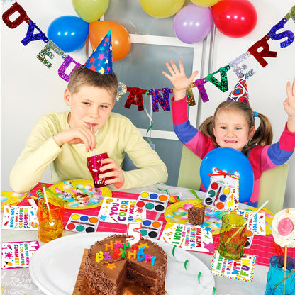 Fancy Land End of Year Student Gifts Watercolor Paint Set with Cards for Toddlers Kids Preschool Kindergarten Graduation Party Favor Supplies 24 Sets