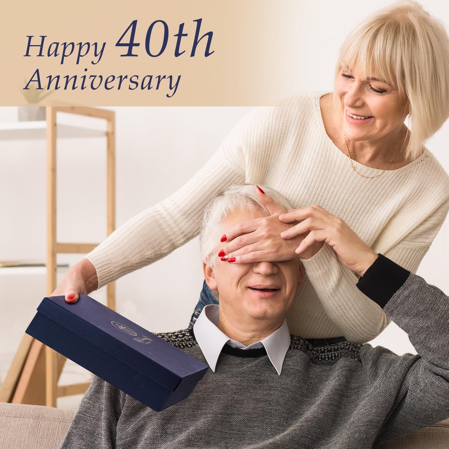 40th Anniversary Wedding Gifts Crystal Clock Gifts For Wife Husband,Laser Engraved 40th Anniversary Wedding Crystal Keepsake Gift For Couple Parents,40th Anniversary Quartz Clock Decorations For Home