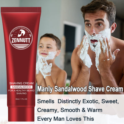Shaving Cream Mens,8 PCS Travel Shave Cream Gift Set Close Shave Luxury Mens Shaving Cream Kit Unique Gift for Christmas Stocking Stuffers Birthday Gifts for Men Him Dad Adult Husband Boyfriend