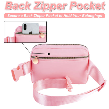 Uygafly Dance Recital Gifts - Dance Bag for Teens & Kids - Belt Bag Crossbody Bags - Small Waist Packs - Fanny Pack Birthday Gifts | Peach