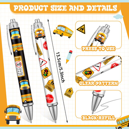 50 Pcs Bus Driver Pens Appreciation Gifts Bulk Funny Ballpoint Pens Motivational Inspirational Thank You Gift for Employee Coworker Student Office Supplies