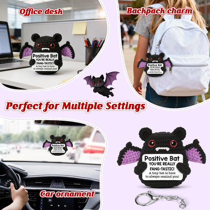 MBL Birthday Inspirational Gifts for Women - Motivational Funny Gag Boo Spooky Crochet Bat Birthday Graduation Stress Relief Cheer Positive Affirmation Gifts for Men Coworkers Friend Colleges Teens