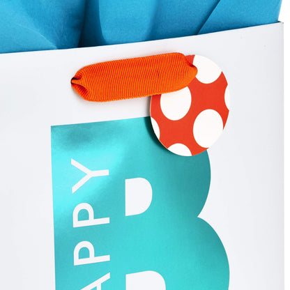 Hallmark 9" Medium Gift Bag with Tissue Paper for Birthdays (Happy Bday)