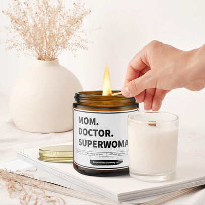 Scented Candle for Doctors Appreciation - Doctor Gifts for Women, Mother's Day Gifts for Female Doctors, Birthday Gift for Doctors, Surgeons, Pediatricians, Hospital Staff Bulk Thank You Present Idea