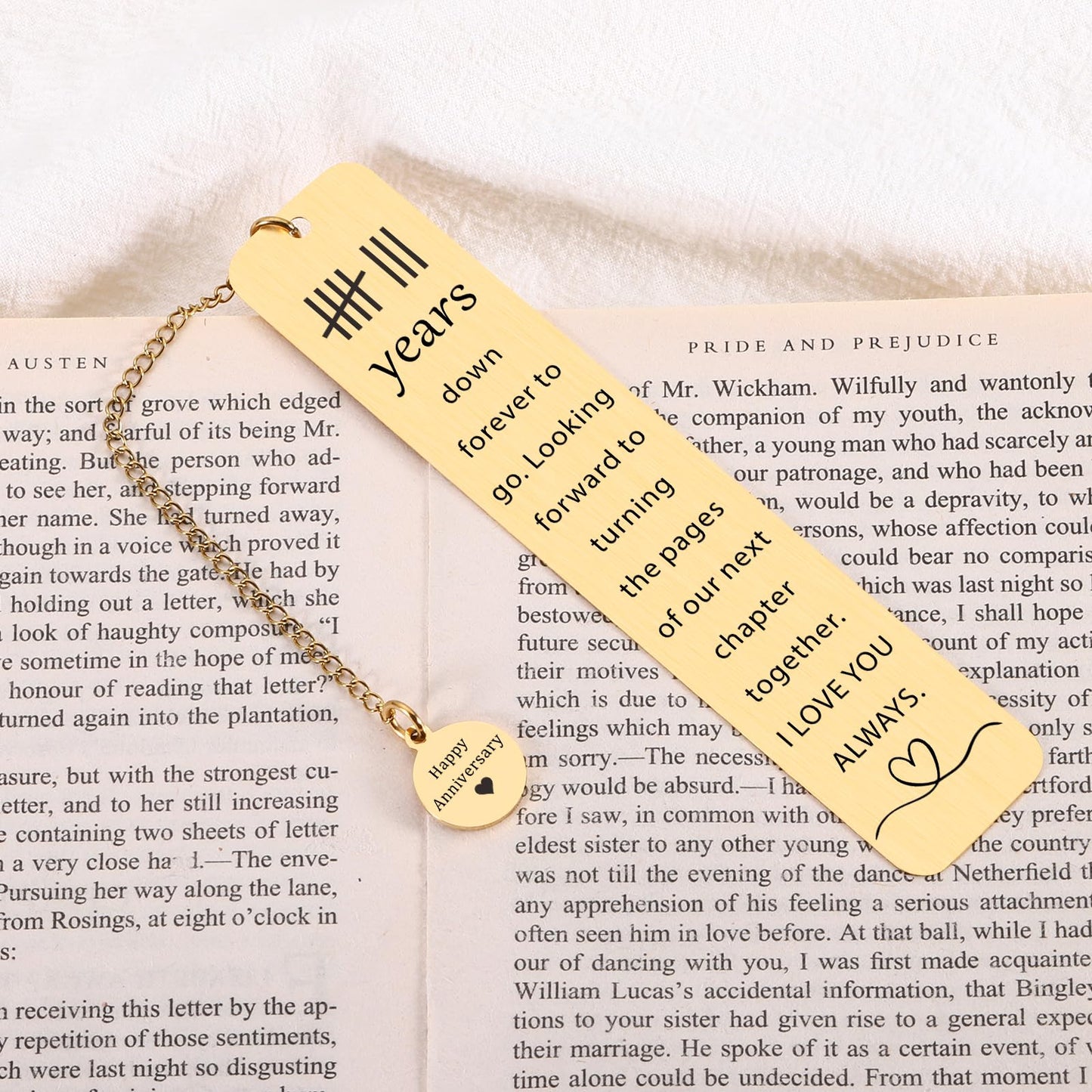 Bronze for 8th Wedding Anniversary - Bookmarks, GIFS for Her & Him Valentine Bookmarks for Couple Husband Wife Parents