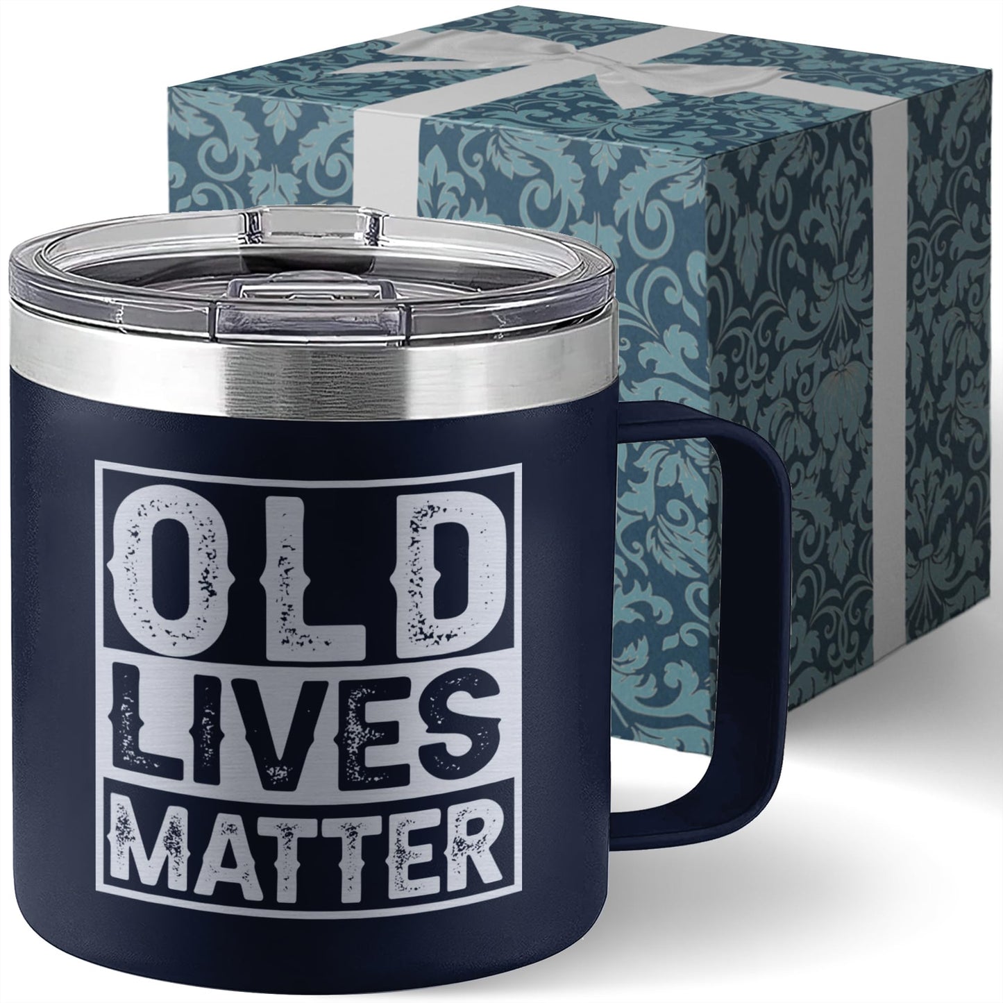 Old Lives Matter Mug Dad Tumbler - Old Man Gifts for Older Men Gag Gift for Older People Gifts for Elderly Men - Elderly People Seniors Birthday Fathers Day 14oz Stainless Steel Tumbler With Lid