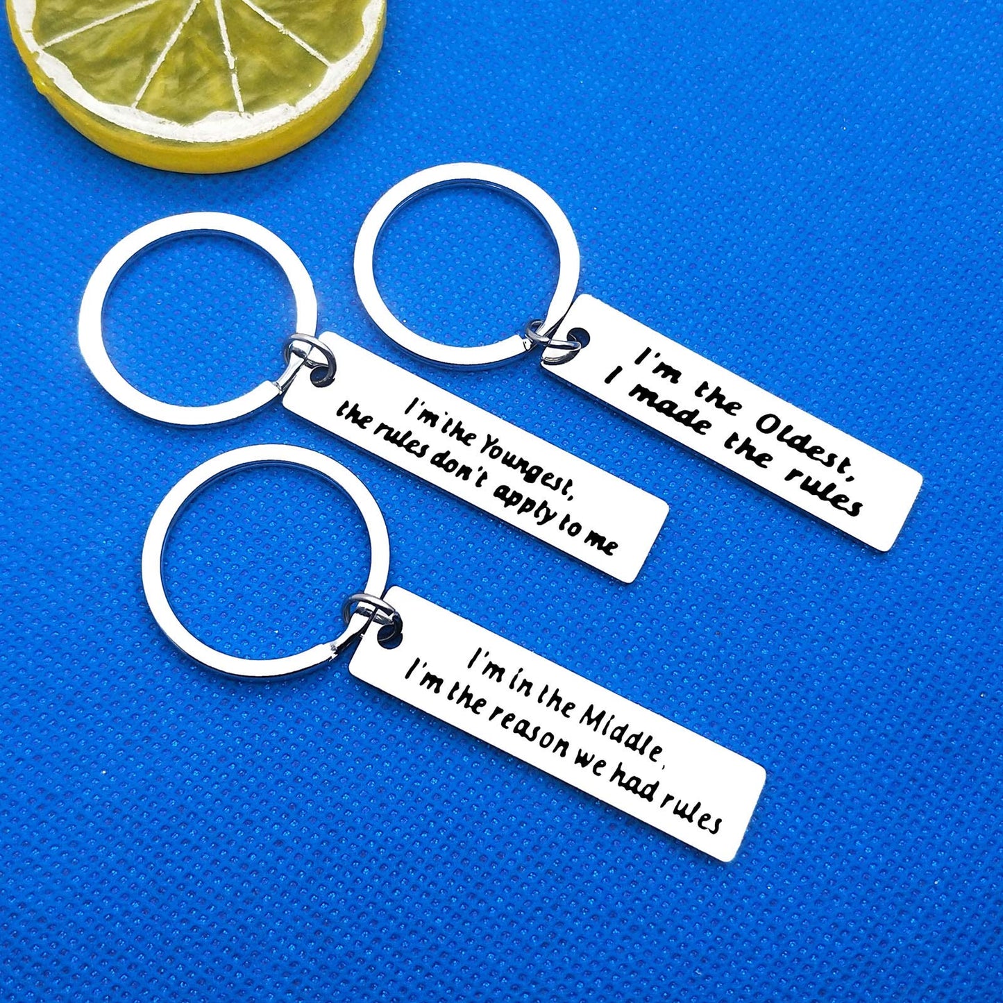 3Pcs Brother Keychain Sister Keychain Sibling Gifts Sister Brother Gifts Brother Sister Matching Keychain Set Family Gifts for Sister Brother Christmas Birthday Gifts for Daughter Son