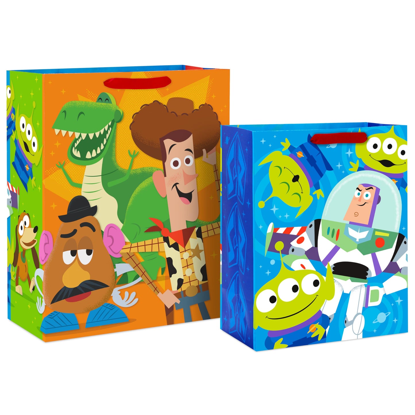 Hallmark Disney Pixar Toy Story Gift Bags for Kids (2 Bags: 1 Large 13", 1 Extra Large 15") for Birthdays, Back to School, Christmas