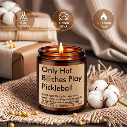 LEADO Candle - Gifts for Pickleball Lovers, Players, Pickleball Gifts for Men, Women - Cool Fathers Day, Birthday Present for Pickle Ball Dad, Mom, Friend, Husband, Wife - Pickle Ball Accessories