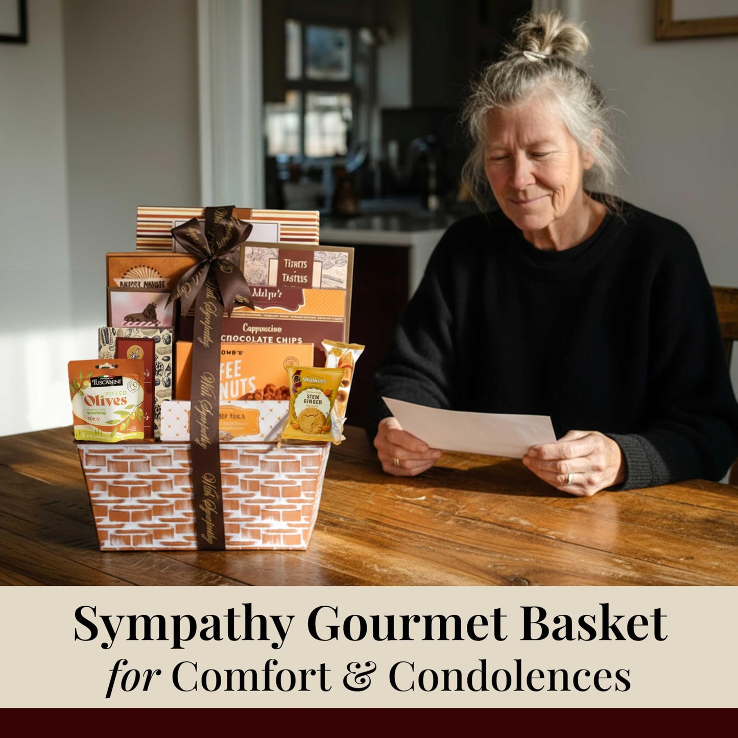 Broadway Basketeers Sympathy Gift Basket Deluxe, Condolences Gifts for Loss, Bereavement or Kosher Shiva, Food Care Package for Delivery With Snacks & Sweets