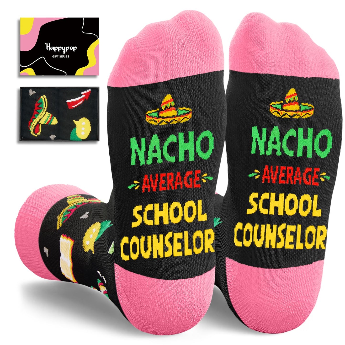 HAPPYPOP School Staff Appreciation Gifts - Socks for Preschool Sped Teacher Nurse Counselor